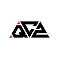 design del logo della lettera triangolare qcz con forma triangolare. qcz triangolo logo design monogramma. modello di logo vettoriale triangolo qcz con colore rosso. logo triangolare qcz logo semplice, elegante e lussuoso. qcz