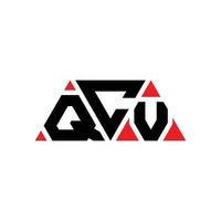 design del logo della lettera triangolare qcv con forma triangolare. qcv triangolo logo design monogramma. modello di logo vettoriale triangolo qcv con colore rosso. logo triangolare qcv logo semplice, elegante e lussuoso. qcv