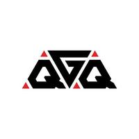 design del logo della lettera triangolare qgq con forma triangolare. qgq triangolo logo design monogramma. modello di logo vettoriale triangolo qgq con colore rosso. logo triangolare qgq logo semplice, elegante e lussuoso. qgq