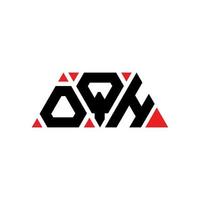 design del logo della lettera triangolare oqh con forma triangolare. oqh triangolo logo design monogramma. modello di logo vettoriale triangolo oqh con colore rosso. oqh logo triangolare logo semplice, elegante e lussuoso. ah