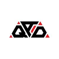 design del logo della lettera del triangolo qad con forma triangolare. qad triangolo logo design monogramma. modello di logo vettoriale triangolo qad con colore rosso. logo triangolare qad logo semplice, elegante e lussuoso. qad