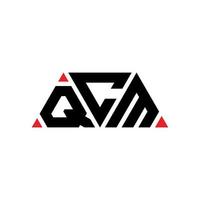 design del logo della lettera triangolare qcm con forma triangolare. qcm triangolo logo design monogramma. modello di logo vettoriale triangolo qcm con colore rosso. logo triangolare qcm logo semplice, elegante e lussuoso. qcm