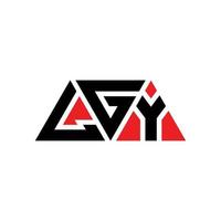 design del logo della lettera del triangolo lgy con forma triangolare. monogramma di design del logo triangolo lgy. modello di logo vettoriale triangolo lgy con colore rosso. logo triangolare lgy logo semplice, elegante e lussuoso. lgy