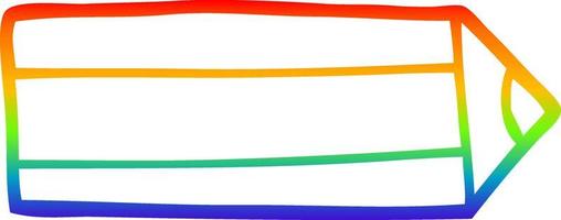 arcobaleno gradiente linea disegno cartone animato matita colorata vettore