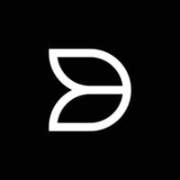 design moderno del logo della lettera d monogramma vettore