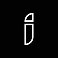 moderno monogramma lettera i logo design vettore