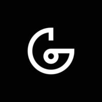 design moderno del logo della lettera g del monogramma vettore