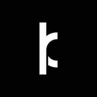 moderna lettera k con logo a linee sovrapposte vettore
