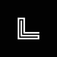 design moderno del logo della lettera l del monogramma vettore
