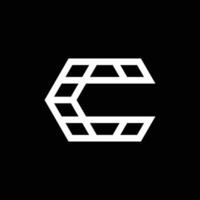 design moderno del logo della lettera c del monogramma vettore