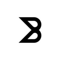 design moderno del logo della lettera b del monogramma vettore