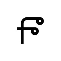 design moderno del logo della lettera f del monogramma vettore