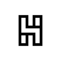 design moderno del logo della lettera monogramma h vettore