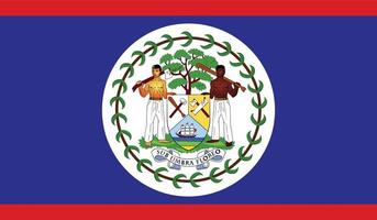 illustrazione vettoriale della bandiera del Belize.