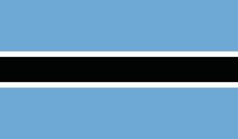 illustrazione vettoriale della bandiera del Botswana.