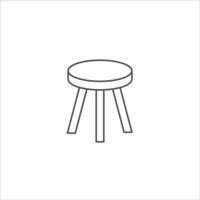 icona delle feci, illustrazione vettoriale della sedia su sfondo bianco