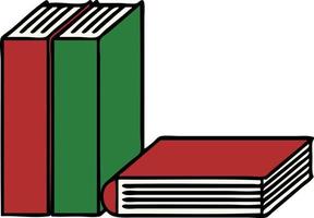 simpatico cartone animato di libri vettore