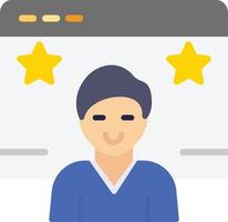 icona piatta vettore recensione cliente