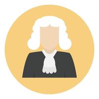 il vettore di clipart dell'icona del giudice nell'illustrazione del vettore libero di concetto di legge