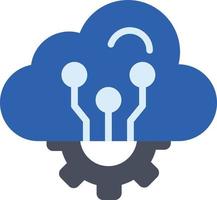 icona piatta del vettore di cloud computing