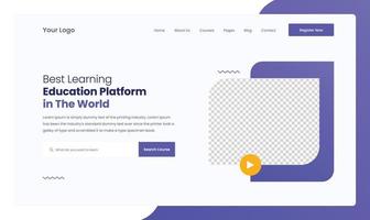 progettazione del modello dell'interfaccia utente della pagina di destinazione del sito Web di apprendimento vettore