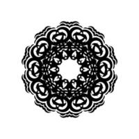 concetto decorativo mandala indiana astratta in bianco e nero. illustrazione vettore