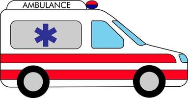 auto di pronto soccorso dell'ambulanza vettore