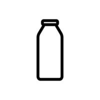icona della bottiglia. icona della bottiglia di latte. illustrazione vettoriale di bottiglia di latte. meglio utilizzato per il simbolo dell'illustrazione delle bevande.