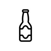 una bottiglia di birra icona vettore. illustrazione del simbolo del contorno isolato vettore