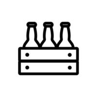 una scatola di vettore icona birra. illustrazione del simbolo del contorno isolato
