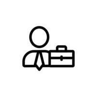 vettore icona portafoglio uomo d'affari. illustrazione del simbolo del contorno isolato