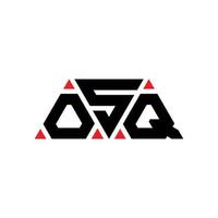 osq triangolo lettera logo design con forma triangolare. monogramma osq triangolo logo design. modello di logo vettoriale triangolo osq con colore rosso. osq logo triangolare logo semplice, elegante e lussuoso. osq