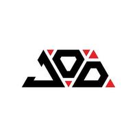 logo della lettera triangolo jod con forma triangolare. monogramma di design del logo del triangolo jod. modello di logo vettoriale triangolo jod con colore rosso. logo triangolare jod logo semplice, elegante e lussuoso. jod