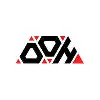 ooh triangolo lettera logo design con forma triangolare. ooh triangolo logo design monogramma. ooh modello di logo vettoriale triangolo con colore rosso. ooh logo triangolare logo semplice, elegante e lussuoso. ooh