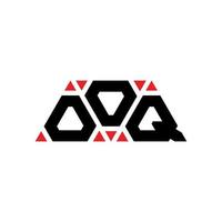 ooq triangolo lettera logo design con forma triangolare. ooq triangolo logo design monogramma. modello di logo vettoriale triangolo ooq con colore rosso. ooq logo triangolare logo semplice, elegante e lussuoso. ooq