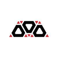 ooo triangolo lettera logo design con forma triangolare. ooo triangolo logo design monogramma. ooo modello di logo vettoriale triangolo con colore rosso. ooo logo triangolare logo semplice, elegante e lussuoso. oooh