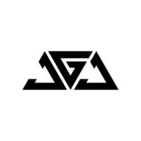 jgj triangolo logo design lettera con forma triangolare. monogramma di design del logo del triangolo jgj. modello di logo vettoriale triangolo jgj con colore rosso. jgj logo triangolare logo semplice, elegante e lussuoso. jgj