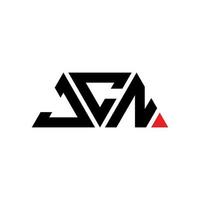 design del logo della lettera triangolare jcn con forma triangolare. monogramma di design del logo del triangolo jcn. modello di logo vettoriale triangolo jcn con colore rosso. logo triangolare jcn logo semplice, elegante e lussuoso. jcn