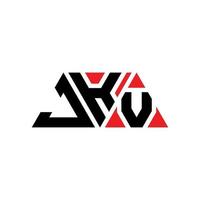 design del logo della lettera del triangolo jkv con forma triangolare. monogramma di design del logo del triangolo jkv. modello di logo vettoriale triangolo jkv con colore rosso. logo triangolare jkv logo semplice, elegante e lussuoso. jkv