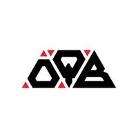 design del logo della lettera del triangolo oqb con forma triangolare. oqb triangolo logo design monogramma. modello di logo vettoriale triangolo oqb con colore rosso. oqb logo triangolare logo semplice, elegante e lussuoso. oqb