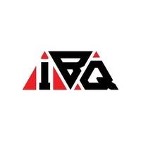 design del logo della lettera triangolo ibq con forma triangolare. ibq triangolo logo design monogramma. modello di logo vettoriale triangolo ibq con colore rosso. ibq logo triangolare logo semplice, elegante e lussuoso. ibq