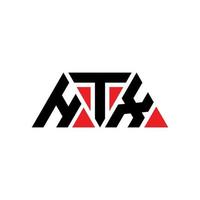 design del logo della lettera triangolare htx con forma triangolare. monogramma di design del logo del triangolo htx. modello di logo vettoriale triangolo htx con colore rosso. logo triangolare htx logo semplice, elegante e lussuoso. htx