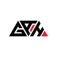 gah triangolo lettera logo design con forma triangolare. gah triangolo logo design monogramma. modello di logo vettoriale triangolo gah con colore rosso. gah logo triangolare logo semplice, elegante e lussuoso. gah