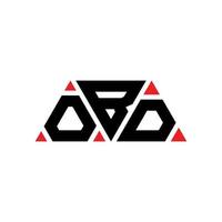 design del logo della lettera triangolo obd con forma triangolare. monogramma di progettazione logo triangolo obd. modello di logo vettoriale triangolo obd con colore rosso. obd logo triangolare logo semplice, elegante e lussuoso. obd