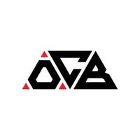 logo della lettera triangolo ocb con forma triangolare. monogramma di design del logo del triangolo ocb. modello di logo vettoriale triangolo ocb con colore rosso. logo triangolare ocb logo semplice, elegante e lussuoso. oc