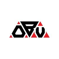 obv triangolo lettera logo design con forma triangolare. monogramma di progettazione del logo del triangolo obv. obv triangolo logo modello vettoriale con colore rosso. obv logo triangolare logo semplice, elegante e lussuoso. ovv