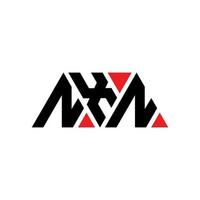 design del logo della lettera triangolare nxn con forma triangolare. monogramma di design del logo del triangolo nxn. modello di logo vettoriale triangolo nxn con colore rosso. logo triangolare nxn logo semplice, elegante e lussuoso. nxn