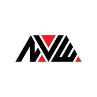 design del logo della lettera del triangolo nvw con forma triangolare. monogramma di design del logo del triangolo nvw. modello di logo vettoriale triangolo nvw con colore rosso. logo triangolare nvw logo semplice, elegante e lussuoso. nvw