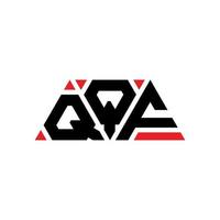 design del logo della lettera triangolare qqf con forma triangolare. qqf triangolo logo design monogramma. modello di logo vettoriale triangolo qqf con colore rosso. logo triangolare qqf logo semplice, elegante e lussuoso. qqf