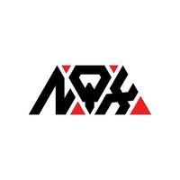 design del logo della lettera triangolare nqx con forma triangolare. monogramma del design del logo del triangolo nqx. modello di logo vettoriale triangolo nqx con colore rosso. logo triangolare nqx logo semplice, elegante e lussuoso. nqx